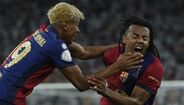 Os festejos do Barcelona após conquista da Taça do Rei, frente ao Real Madrid