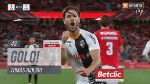 GOLO! Farense, Tomás Ribeiro aos 43', Benfica 2-1 Farense