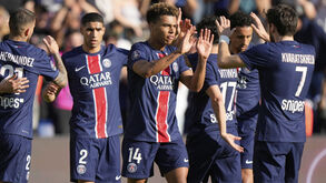 Jogadores do PSG a festejar