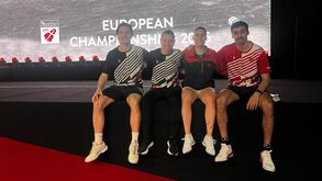 Equipa portuguesa no Campeonato de Europa de badminton