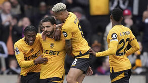 Jogadores do Wolverhampton festejam