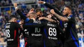 Jogadores do Lyon a festejar