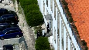 Imagens de drone mostram Fernando Madureira a entrar no Tribunal de São João Novo
