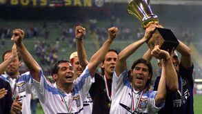Triunfo da Lazio na Taça de Itália, em 2000