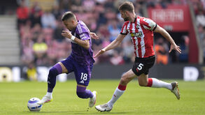Momento do jogo entre Southampton e Fulham