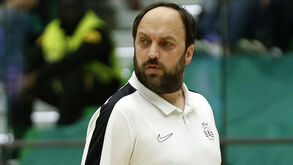 João Coelho reage durante o Sporting-Benfica