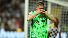 Viktor Gyökeres festeja durante o Boavista-Sporting
