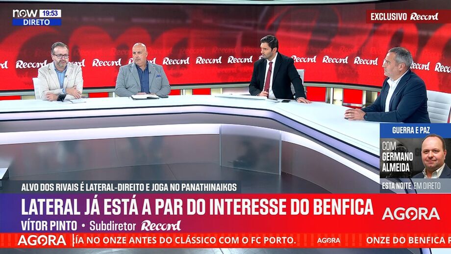 Vítor Pinto, Sérgio Krithinas e Pedro Sousa fizeram revelações no programa 'Record na Hora'
