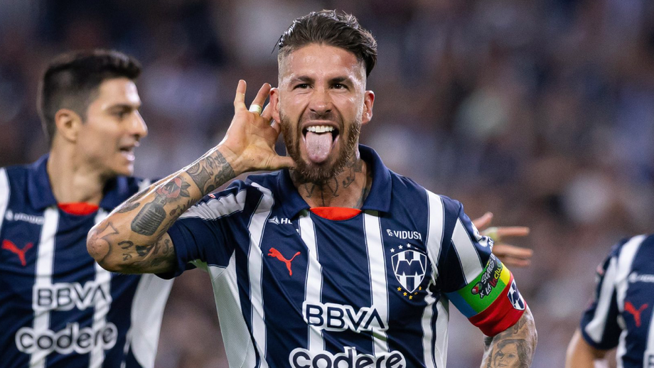 Sergio Ramos celebra golo pelo Monterrey