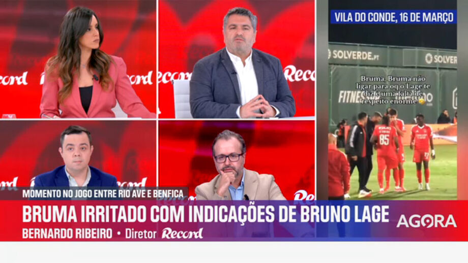 Diretor de Record e o desmentido do Benfica ao incidente entre Bruno Lage e o extremo