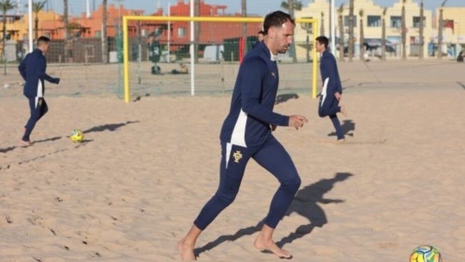 Jordan Santos durante um treino