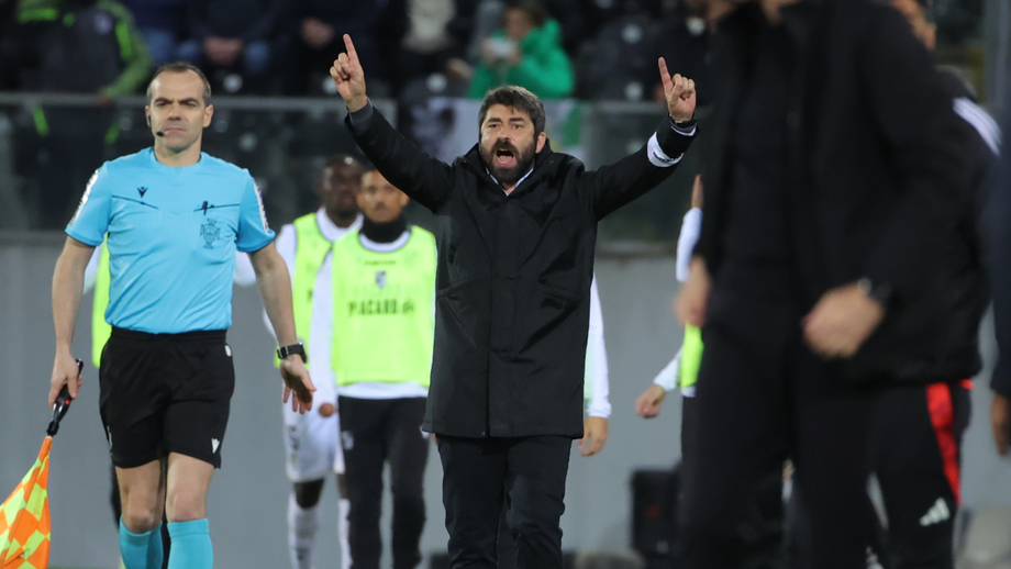 Luís Freire durante o jogo com o Benfica, em Guimarães
