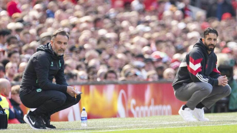 Vítor Pereira e Ruben Amorim no jogo de hoje