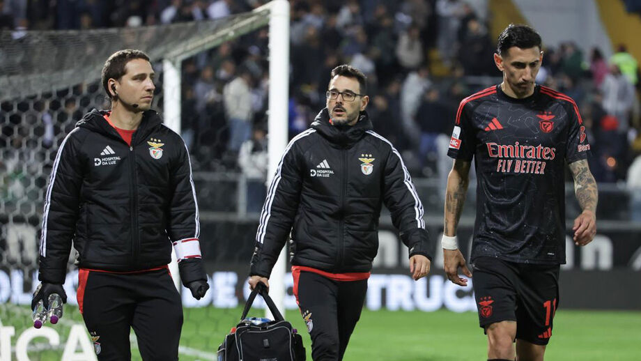 Di María saiu com queixas na 2.ª parte do V. Guimarães-Benfica