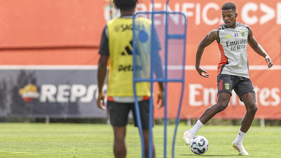 Florentino durante um treino do Benfica