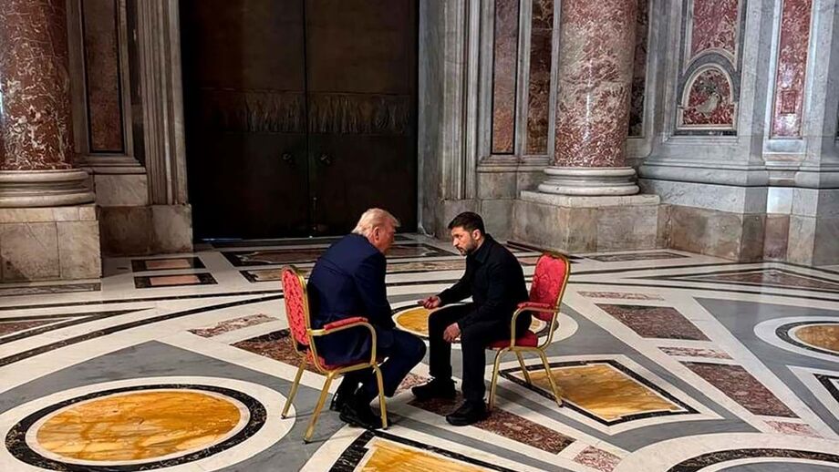 Trump e Zelensky reunidos antes das cerimónias do funeral do Papa Francisco