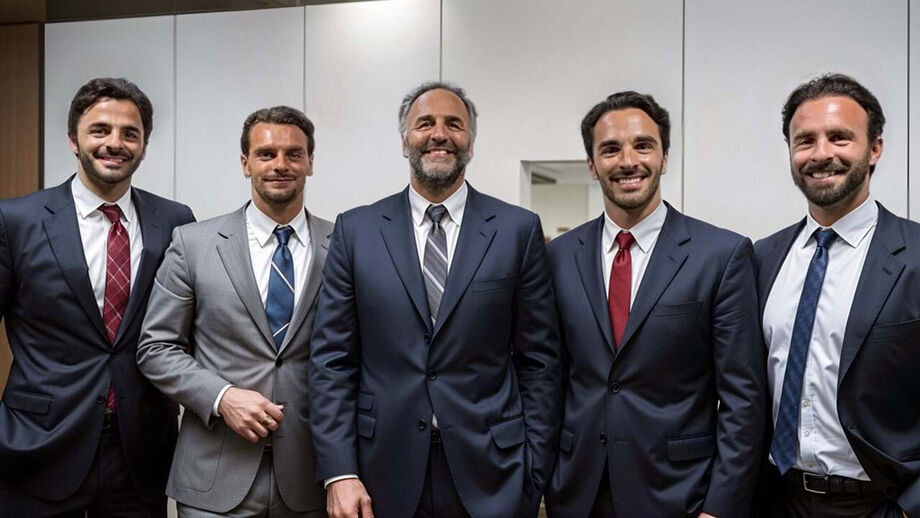 Paulo Castanheira com os quatro filhos