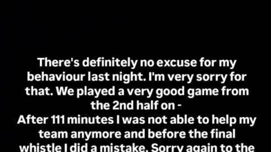 O pedido de desculpas de Rüdiger 