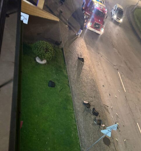 As imagens da destruição nas Casas do Benfica horas antes do jogo com o FC Porto