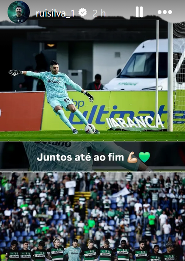 A publicação de Rui Silva no Instagram