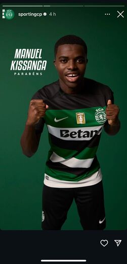 O clube parabenizou Kissanga pelos 19 anos completados esta segunda-feira