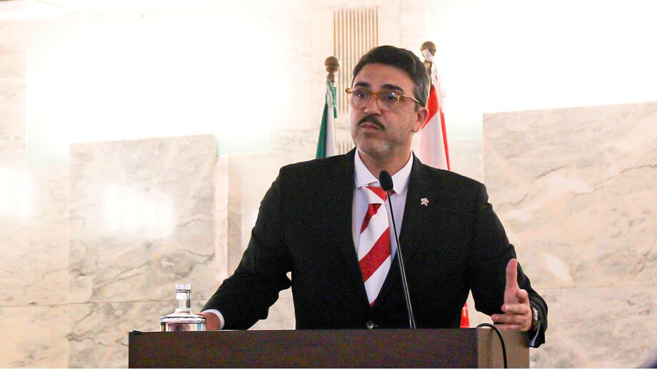 Jorge Moreira, presidente do Leixões, na tomada de posse para o quadriénio 2025/29