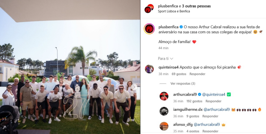  Arthur Cabral responde a comentário de adepto