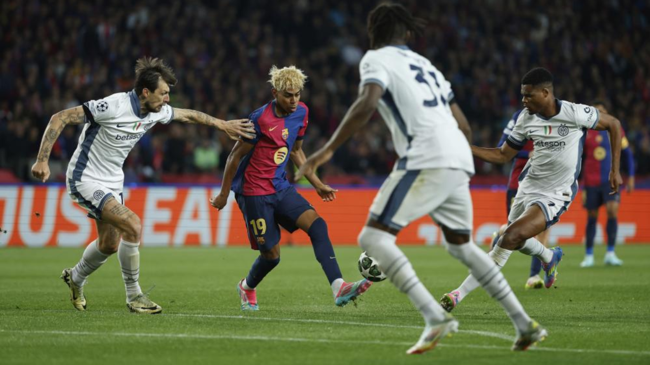 Lamine Yamal e Dumfries estiveram estupendos no Barcelona-Inter Milão