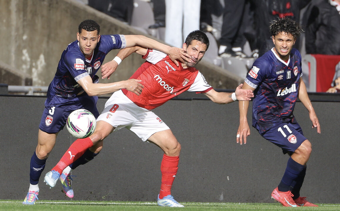 Momento do jogo entre Sp. Braga e Santa Clara