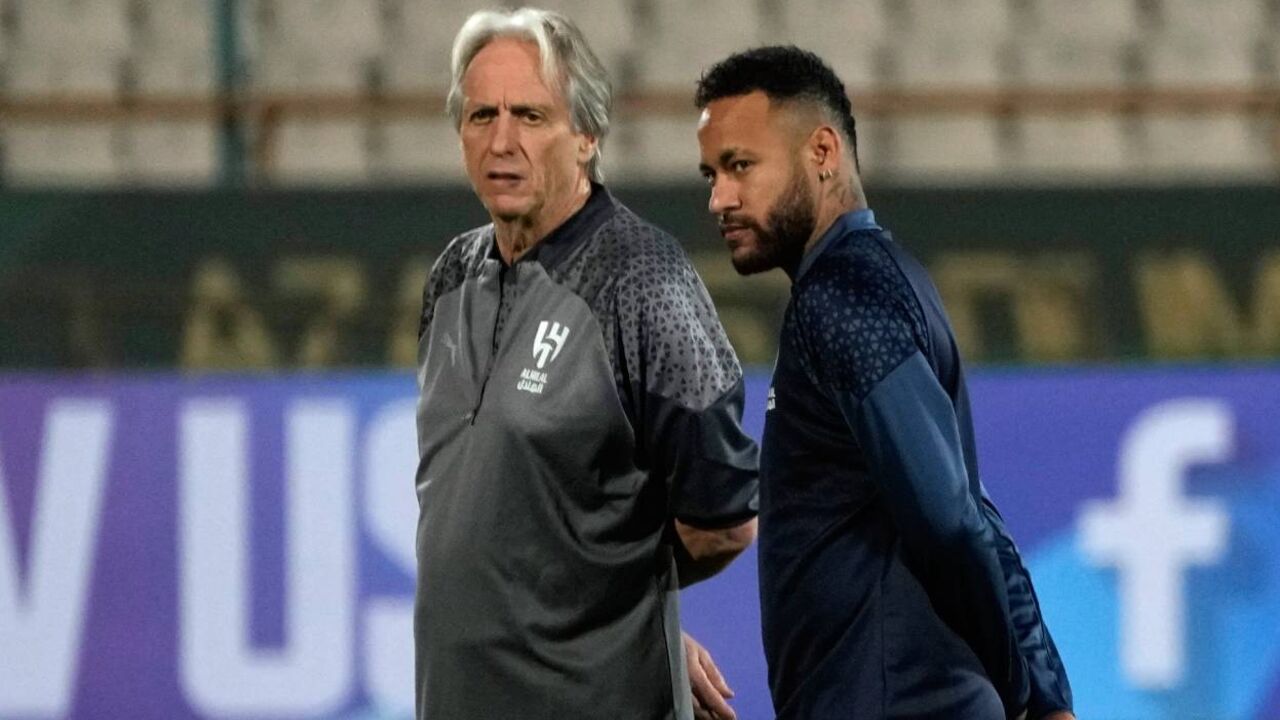 Jorge Jesus e Neymar no Al Hilal