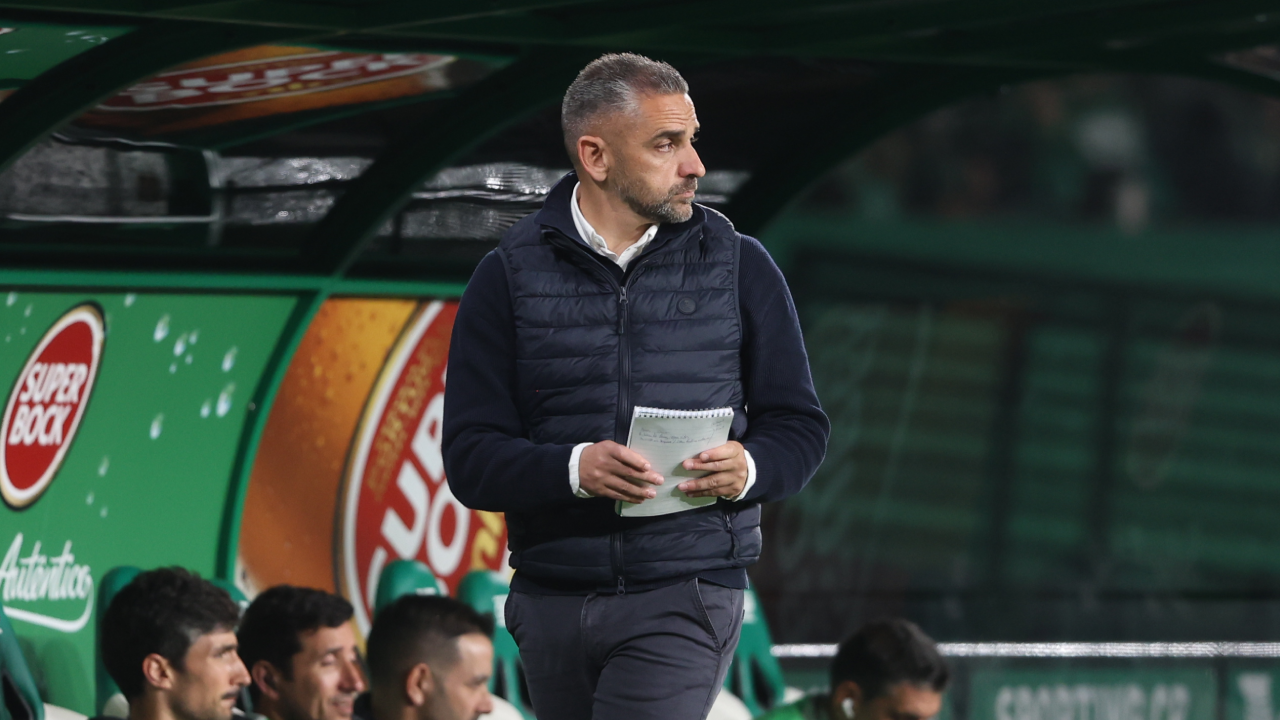 Rui Borges durante o Sporting-Gil Vicente