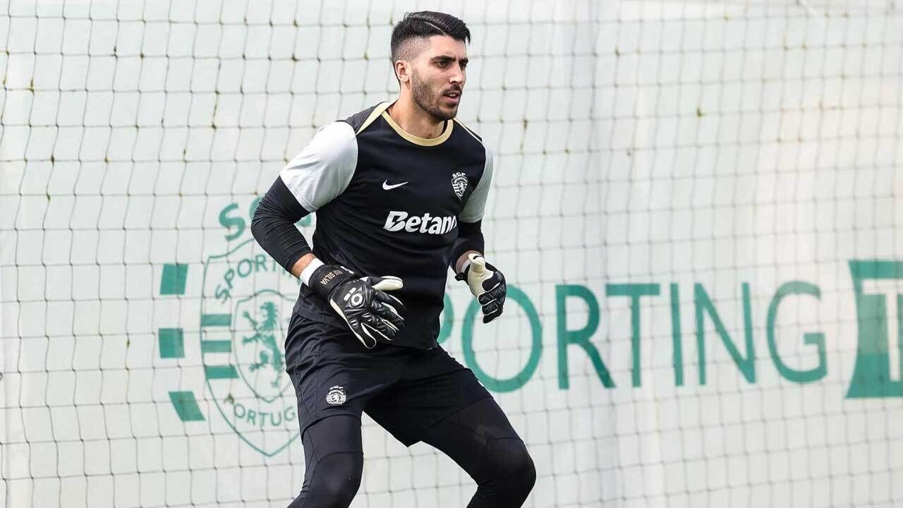 Rui Silva no treino do Sporting