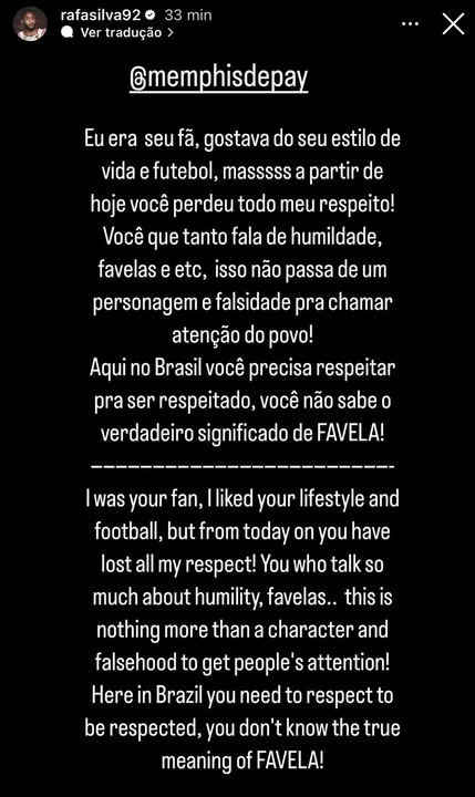 Story de Rafa Silva