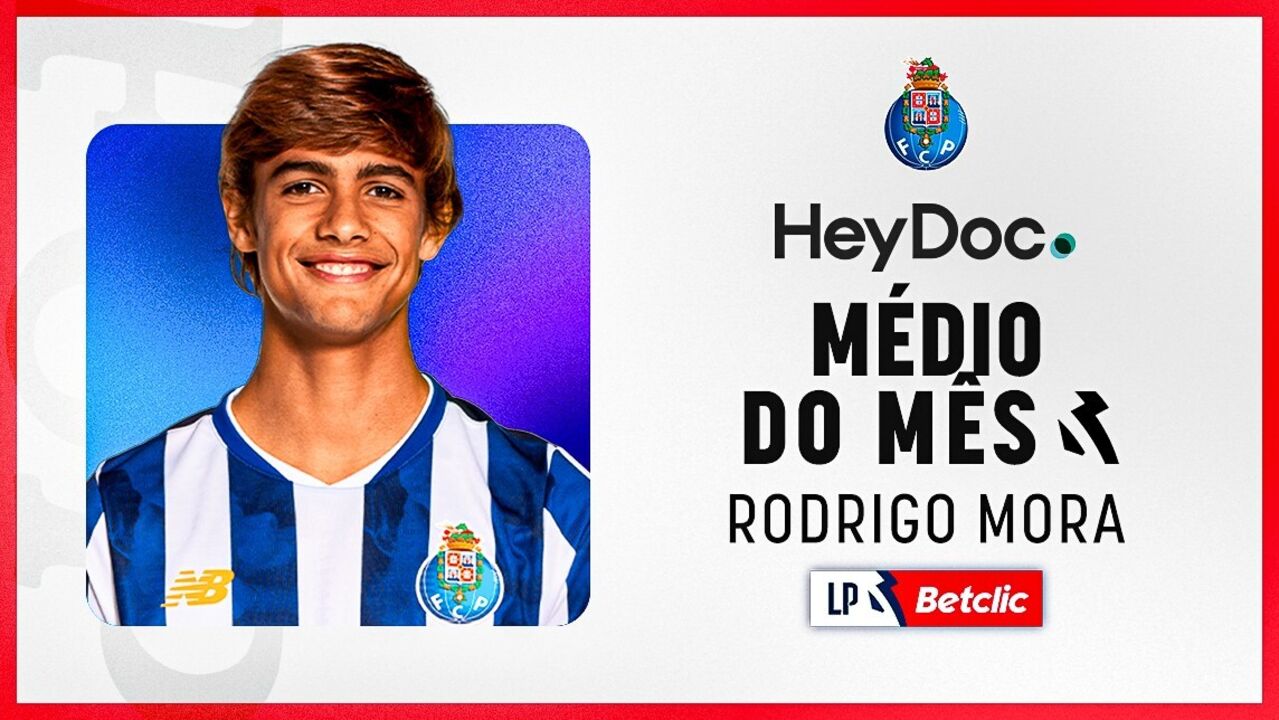 Rodrigo Mora estreia-se nos prémios mensais e é eleito médio do mês da Liga Betclic