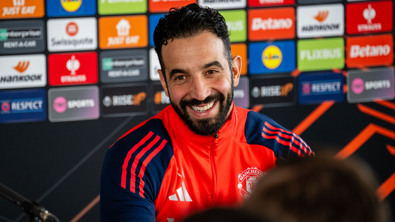 Ruben Amorim em mais uma conferência de imprensa como treinador do Manchester United