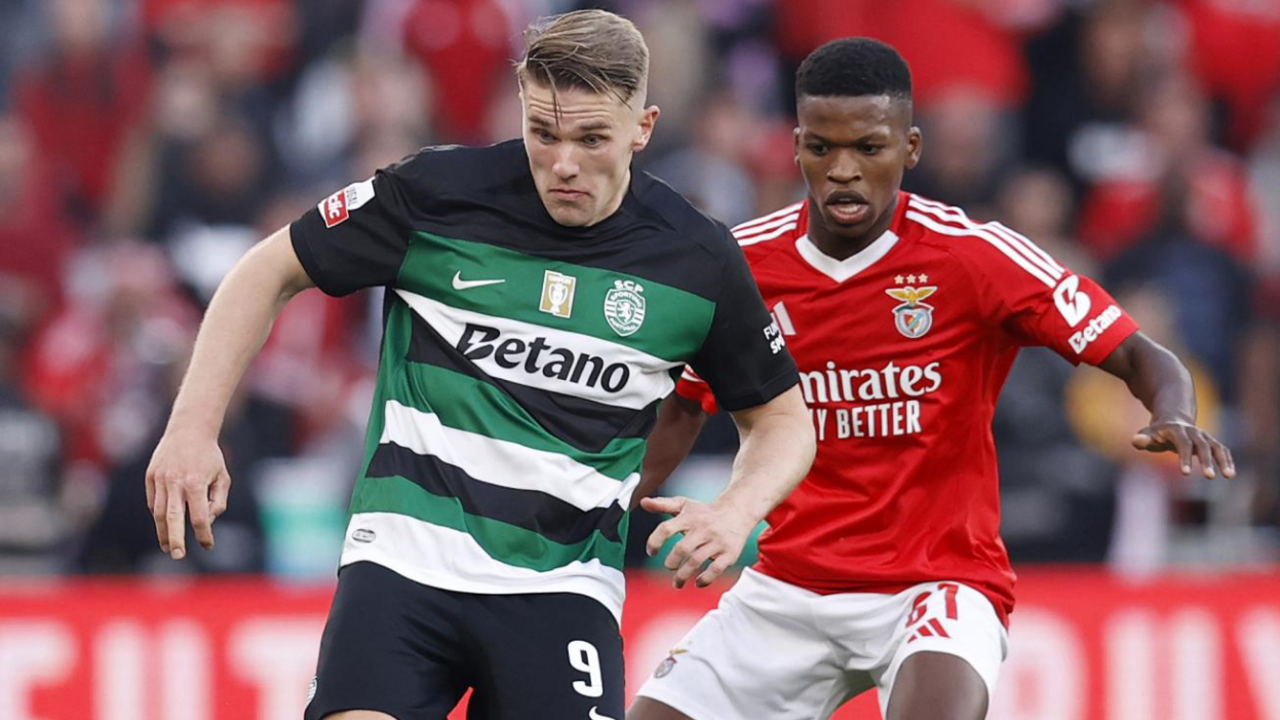 Gyökeres e Florentino no Benfica-Sporting