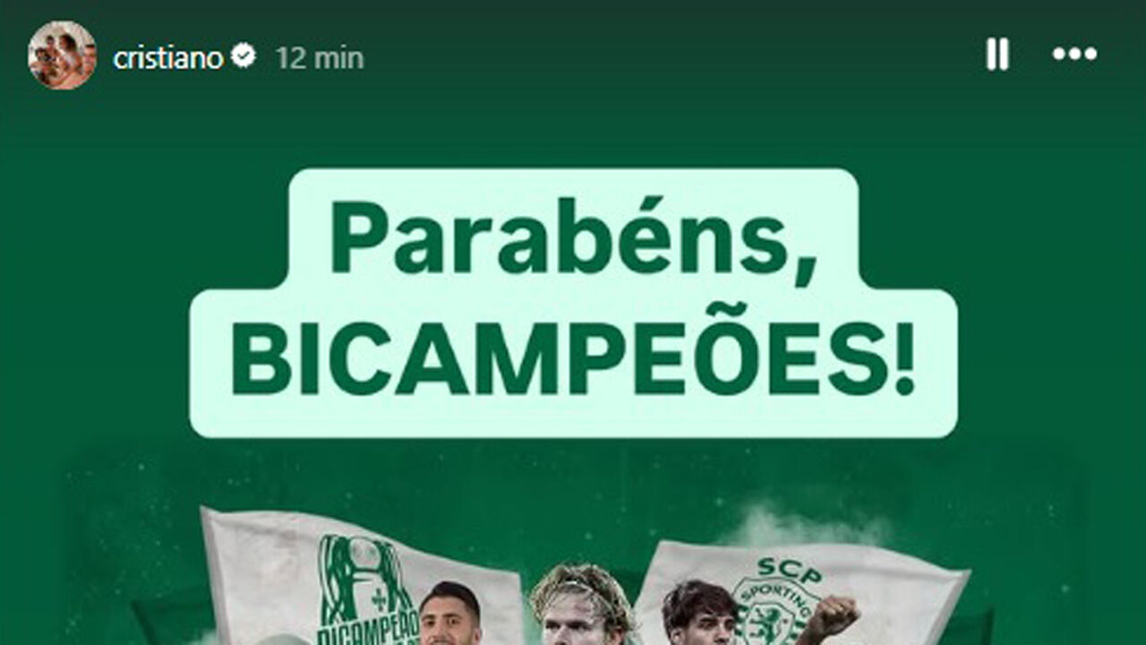 O 'story' de Cristiano Ronaldo no Instagram