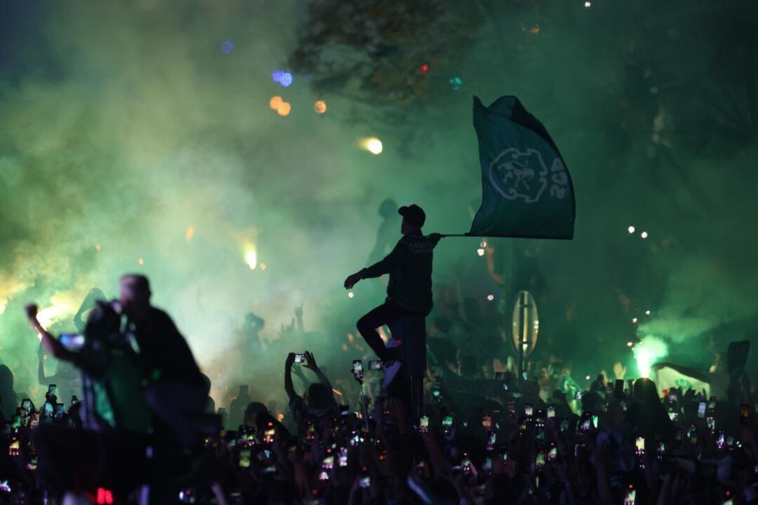 A festa do Sporting no Marquês de Pombal