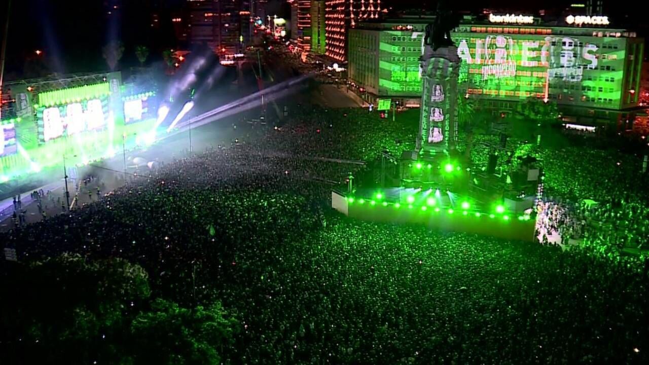 Festa do Sporting no Marquês de Pombal