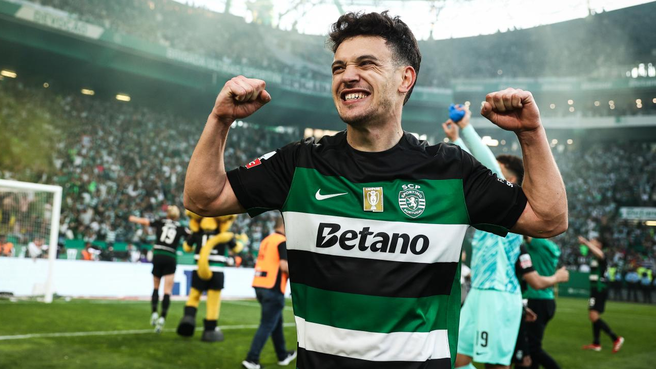 Pote nos festejos do bicampeonato do Sporting, em Alvalade