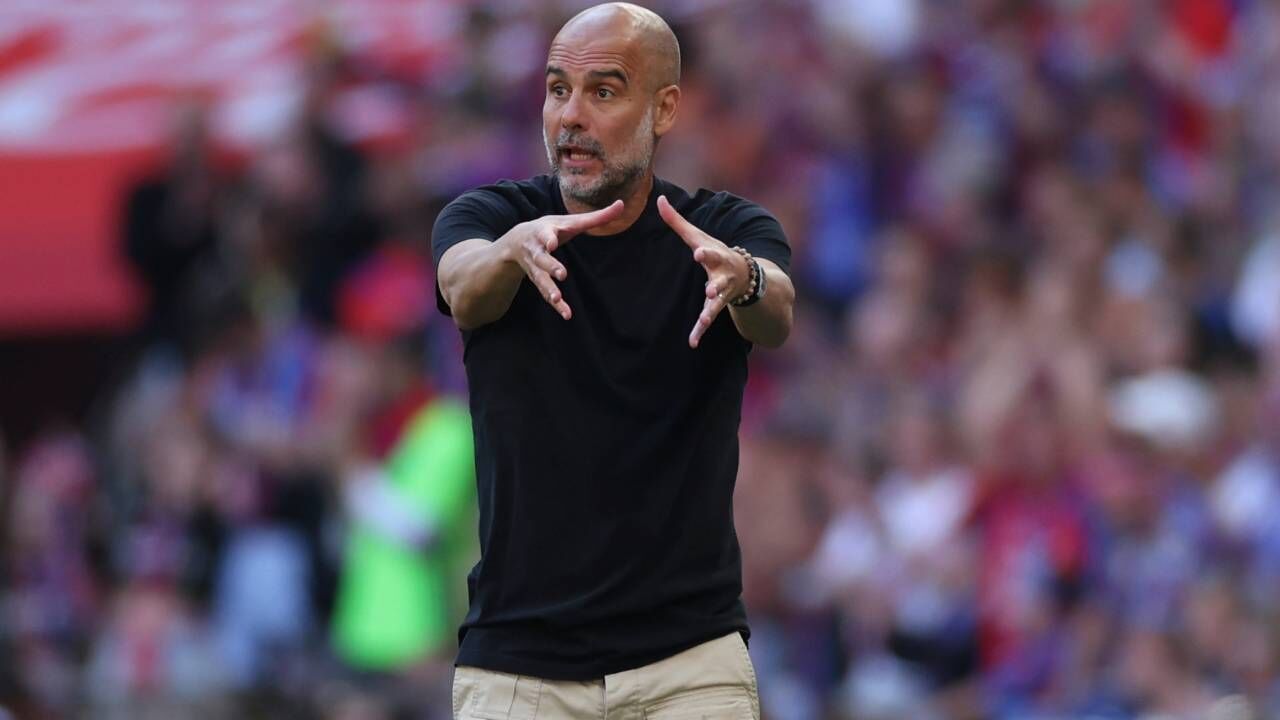 Pep Guardiola, treinador do Manchester City 
