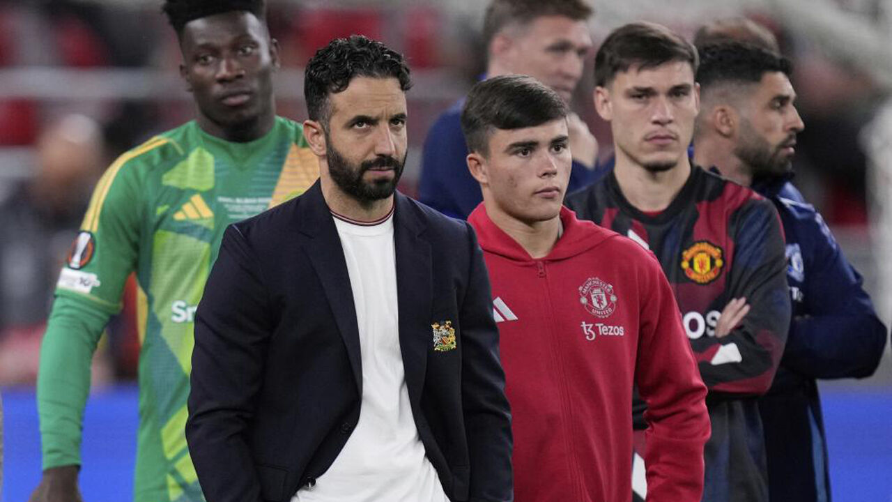 Ruben Amorim reage no final do Tottenham-Manchester United