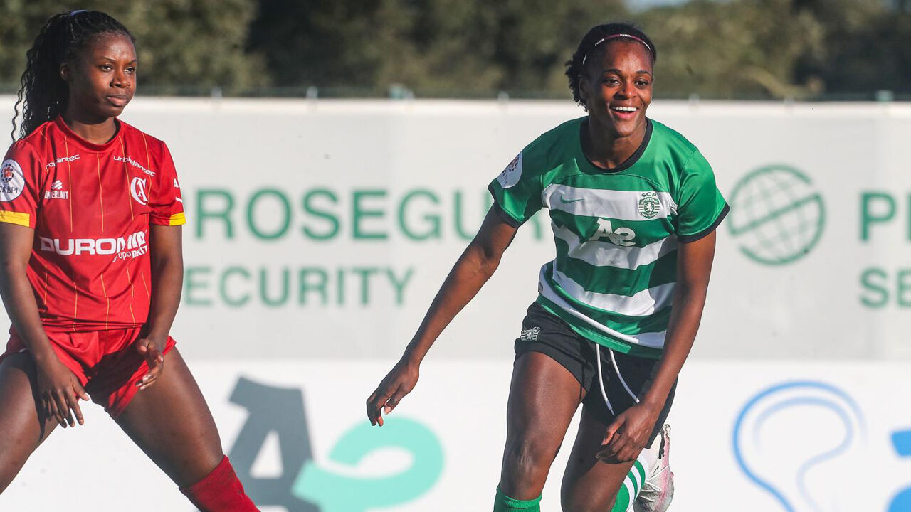 Diana Silva em ação com a camisola do Sporting