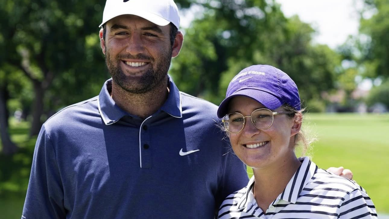 Sofia Sá com Scottie Scheffler