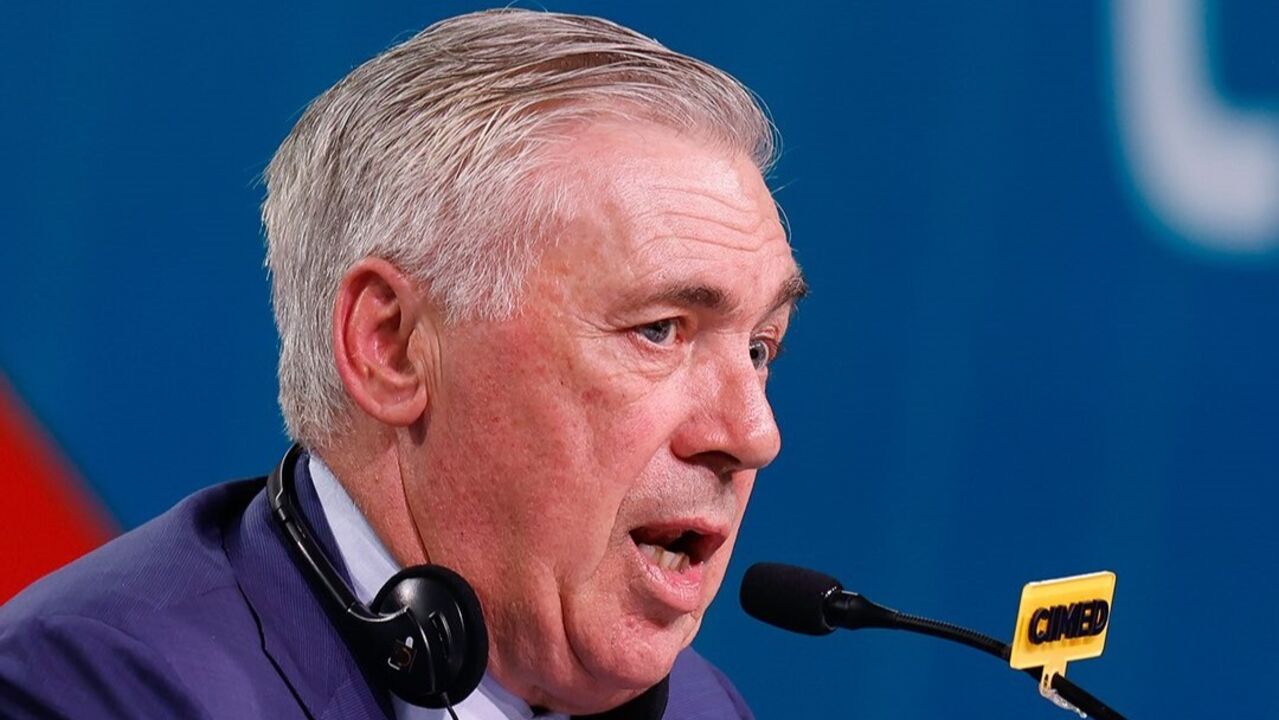 Carlo Ancelotti na primeira conferência como selecionador do Brasil