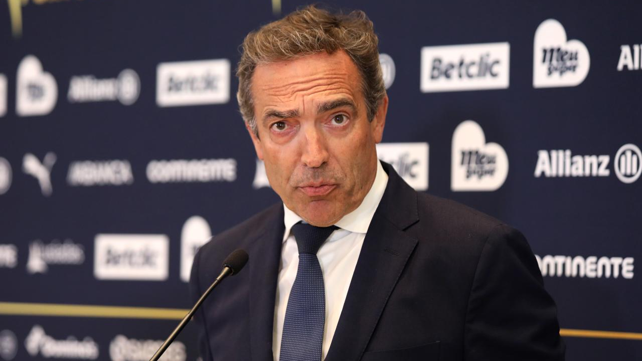 Reinaldo Teixeira, presidente da Liga Portugal, durante a Cimeira de Presidentes