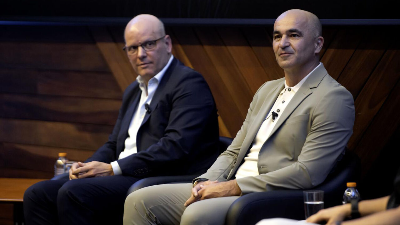 Jorge Braz e Roberto Martínez lado a lado, na Universidade do Minho