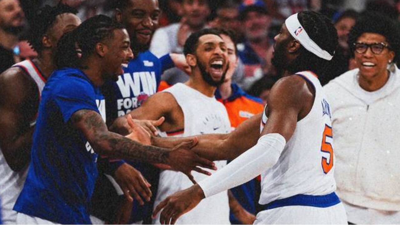 Knicks celebram vitória sobre Indiana Pacers no jogo cinco
