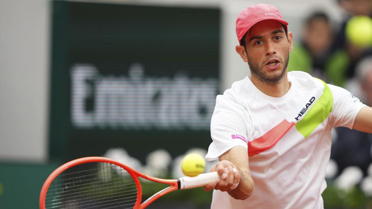 Nuno Borges em ação em Roland Garros