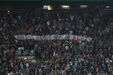 Tarja exibida pelos adeptos do Sporting
